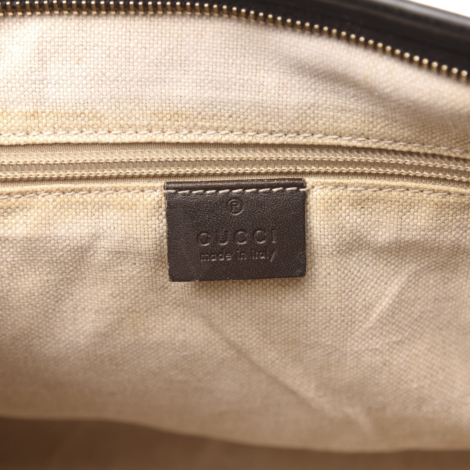 Gucci GG Supreme Monogram Small Zippered Tote Dark Brown 6 of 13