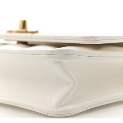 Chanel Lambskin Quilted Pillow Crush Wallet On Chain WOC White 10 of 11