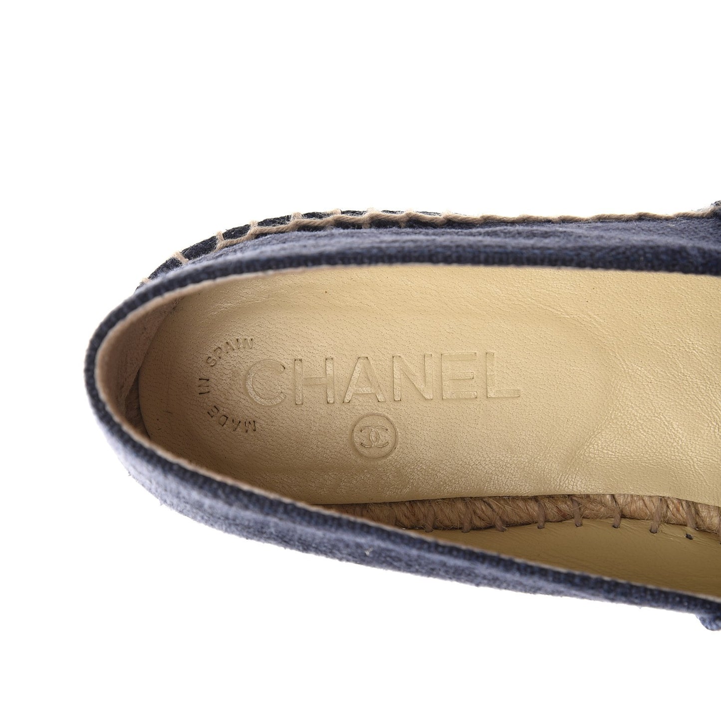 Denim Toile CC Espadrilles 40 Navy Black