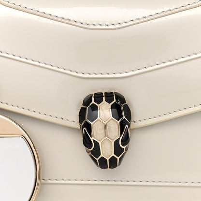 Bulgari Patent Serpenti Forever Small Shoulder Bag White 7 of 9