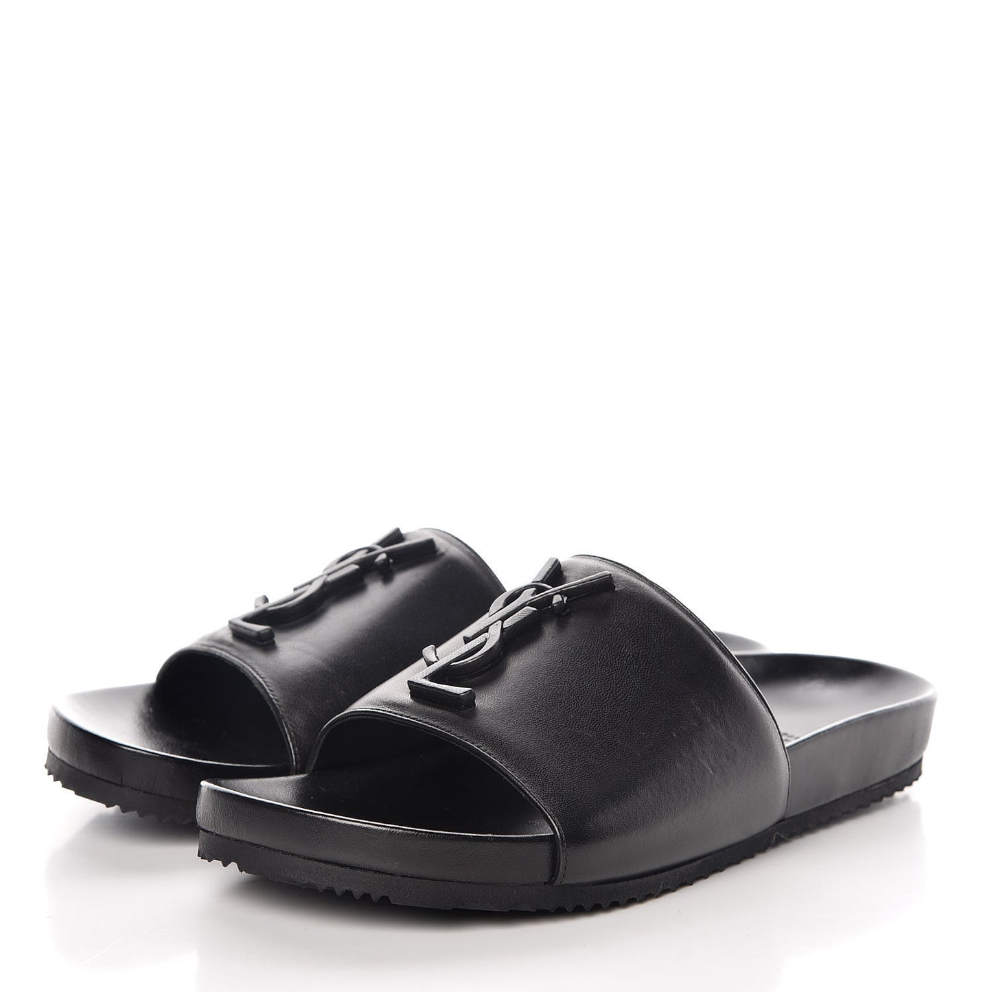 Lambskin Joan Slide Sandals 35.5 Black