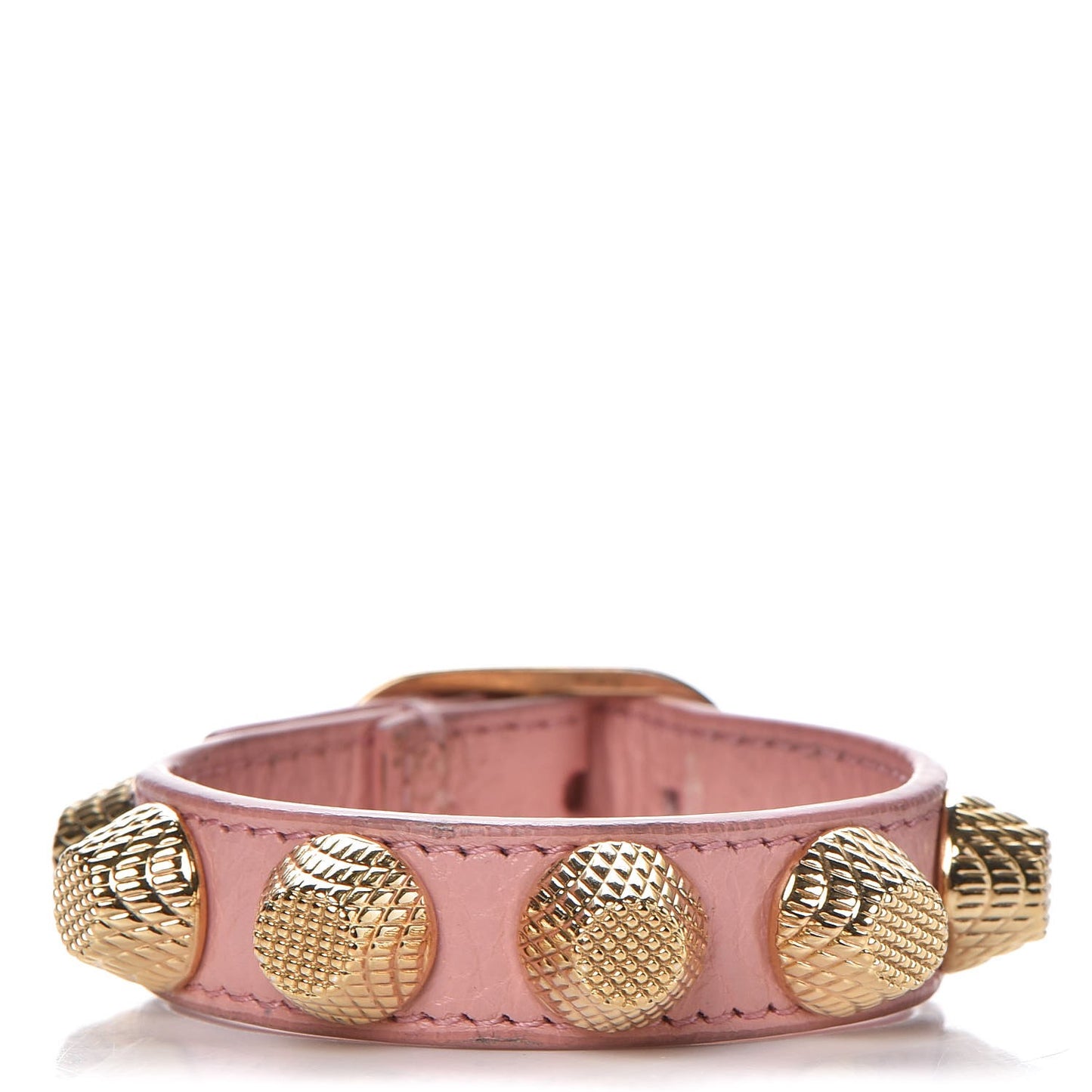 Agneau Giant 12 Gold Hardware Stud Bracelet S Rose Poudre