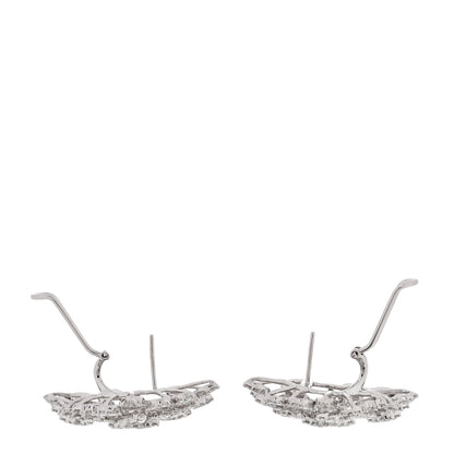 Parker & West by FASHIONPHILE 18K White Gold Diamond 9.28ctw Cluster Earrings 3 of 5