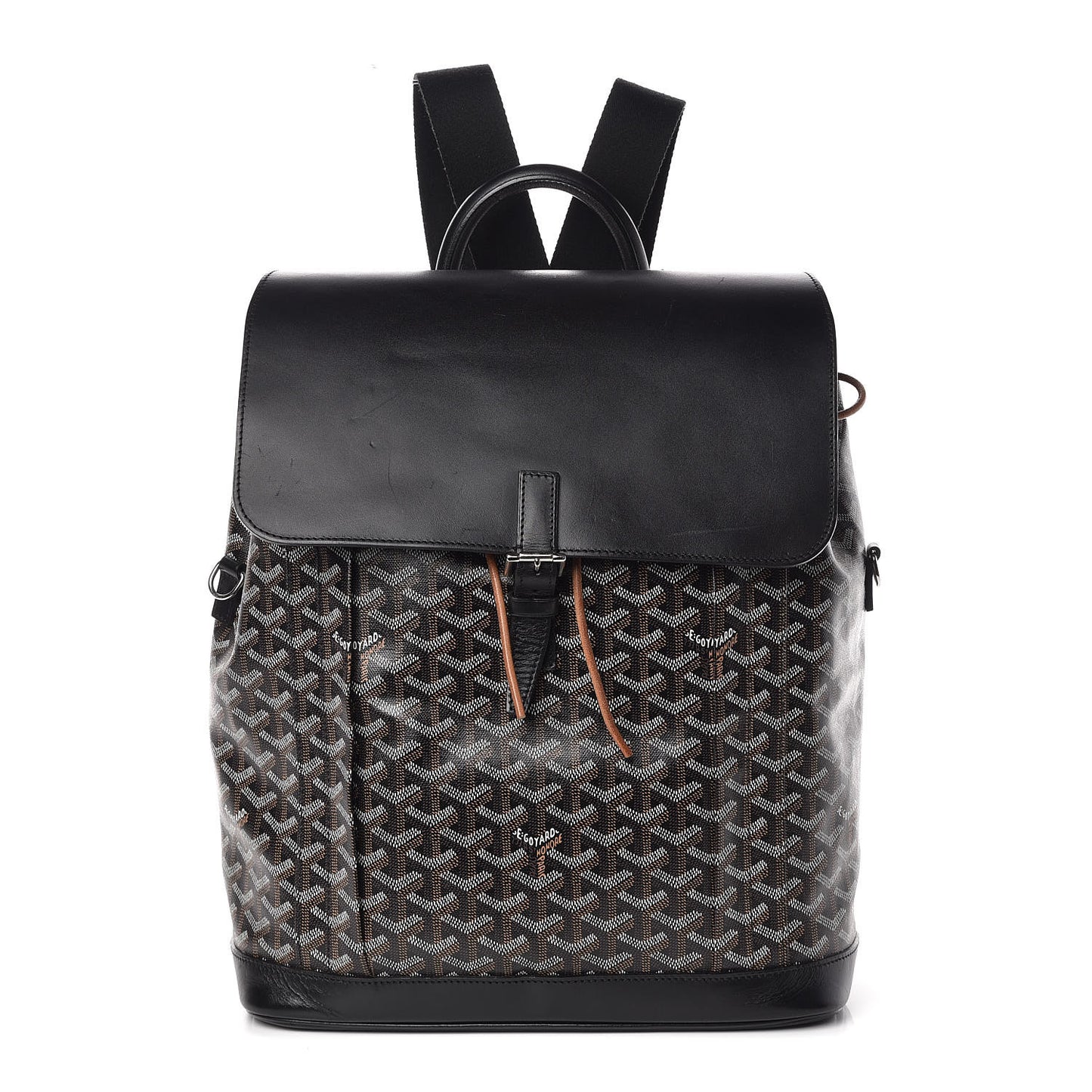 Goyardine Calfskin Alpin Backpack Black