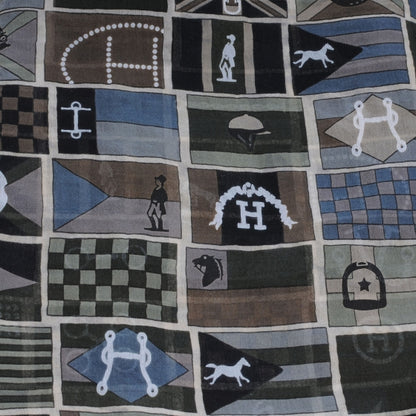 Hermes Cotton Silk en Voyage Stole Scarf 1 of 4