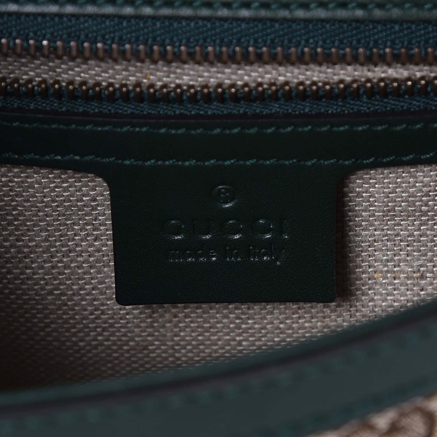 Gucci Monogram Calfskin Medium Lady Web Shoulder Bag Beige Green 6 of 7