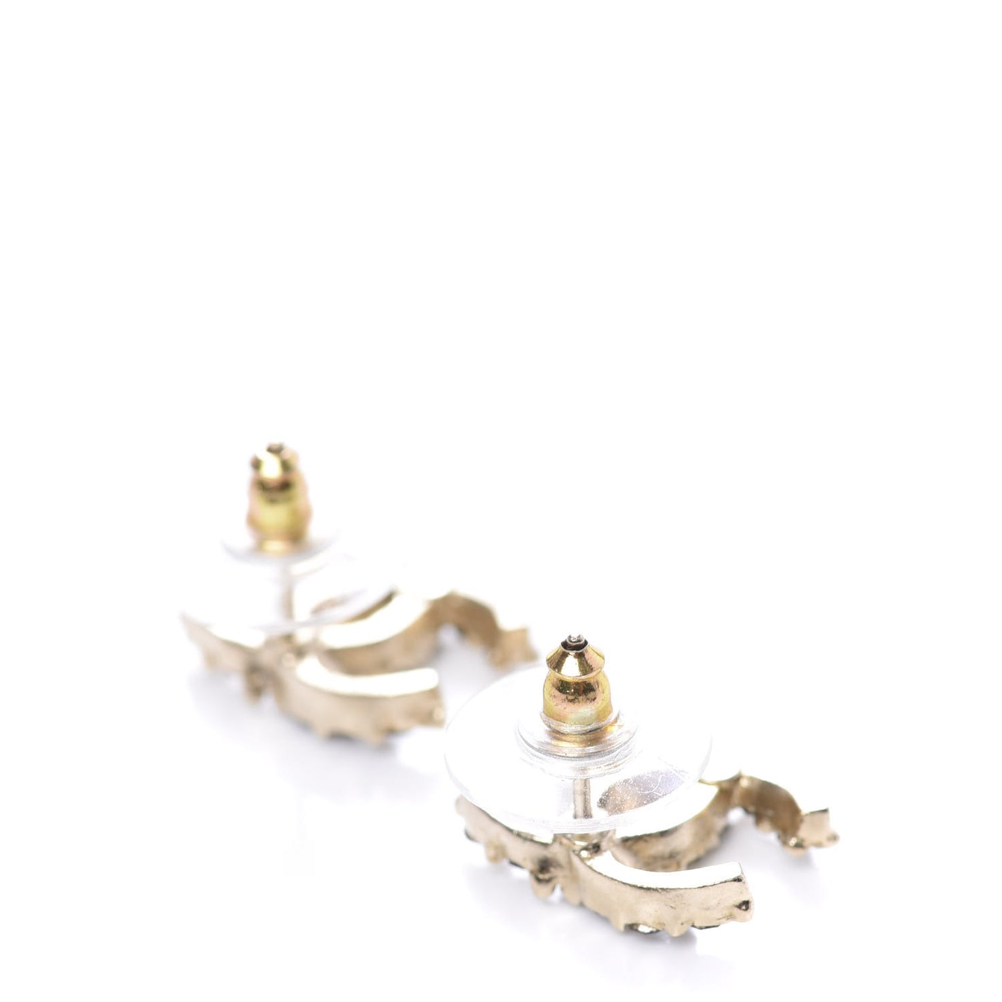 Crystal CC Earrings Gold Black Multi