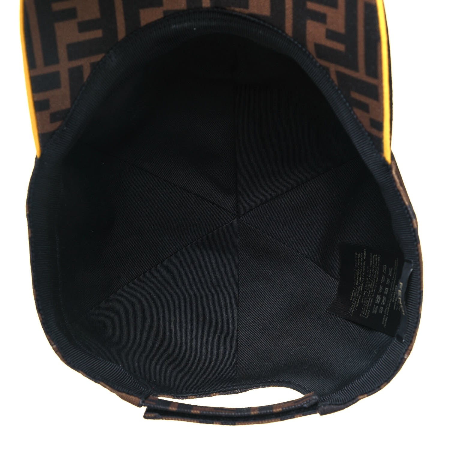 Fendi Canvas FF Reloaded Baseball Hat Tobacco Yellow 4 of 5