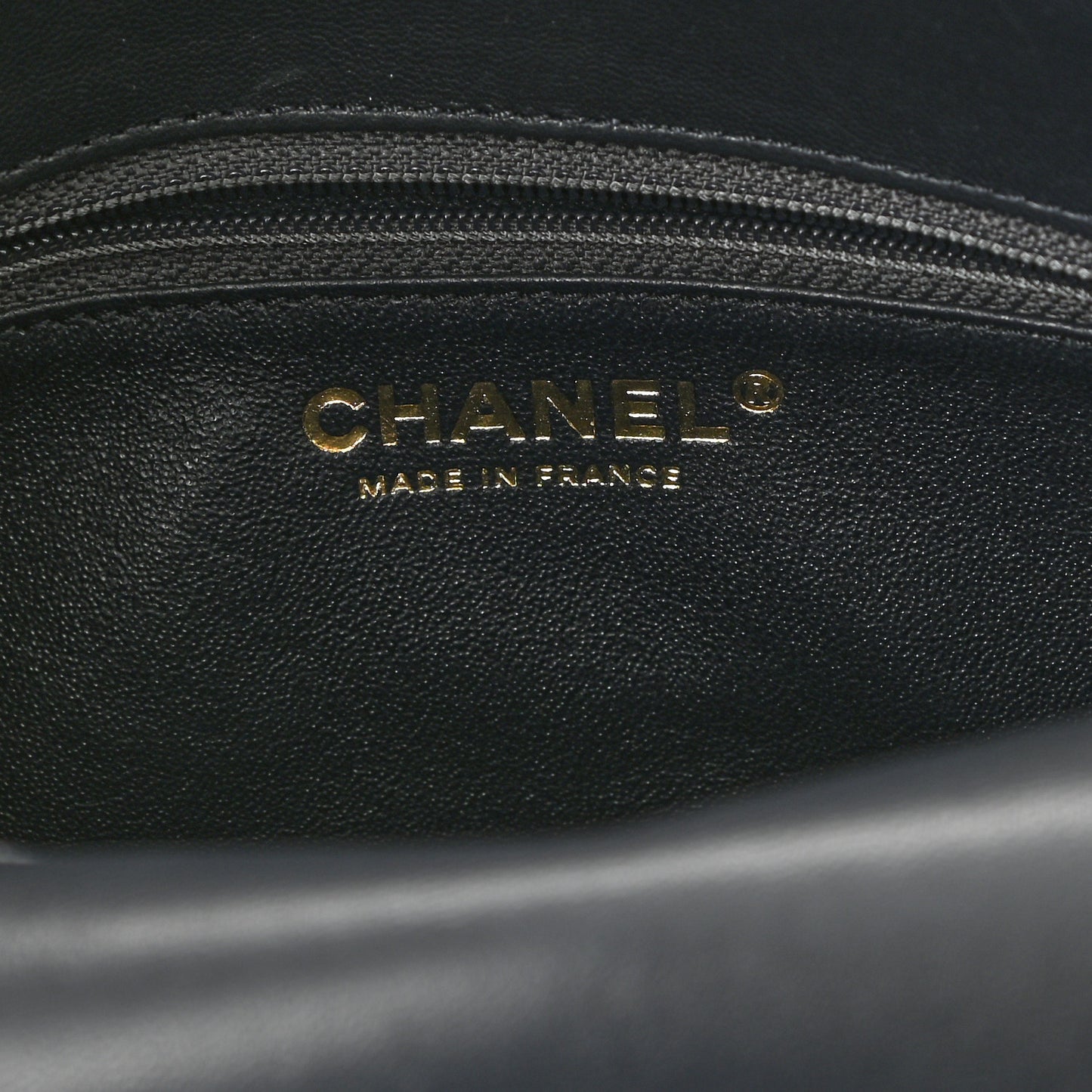 Lambskin Quilted Small CC Chic Flap Grey Dark Navy