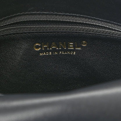 Chanel Lambskin Quilted Small CC Chic Flap Grey Dark Navy 6 of 11