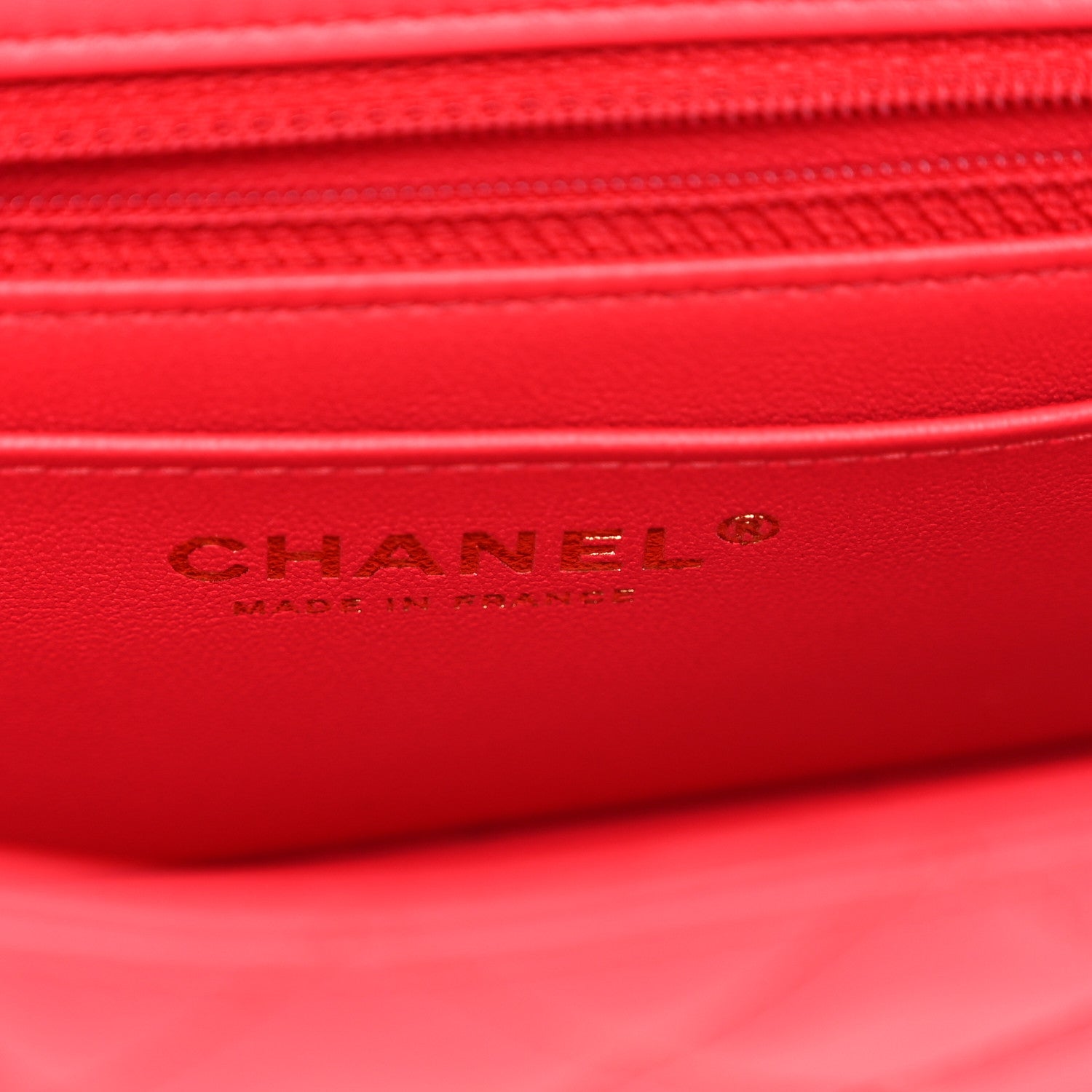 Chanel Lambskin Quilted Mini Rectangular Flap Dark Pink 6 of 10