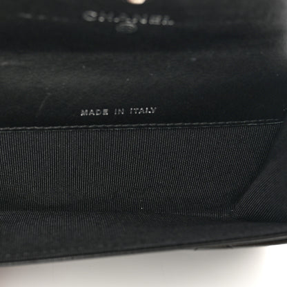 Chanel Striated Patent Quilted Card Holder Black 5 of 9