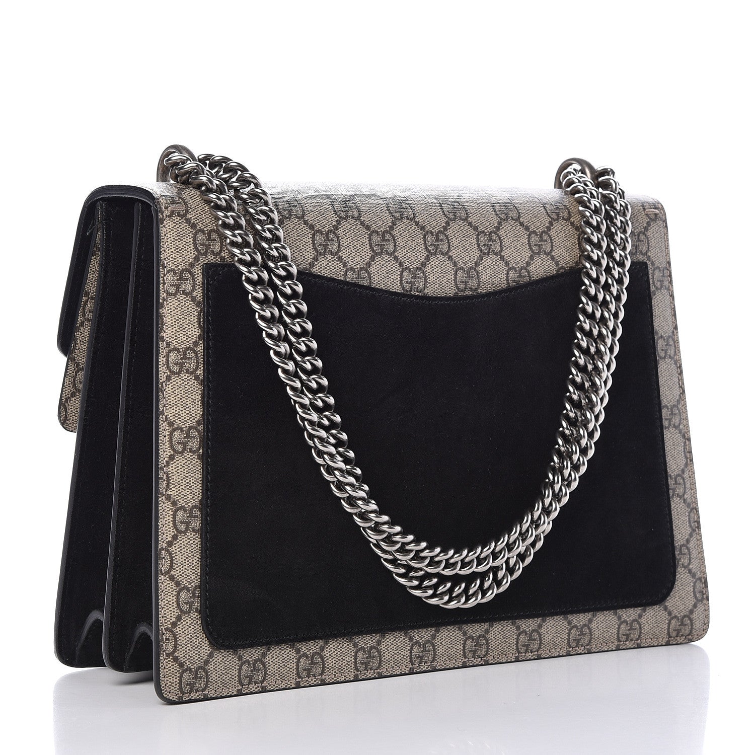 Gucci GG Supreme Monogram Medium Dionysus Shoulder Bag Black 3 of 12