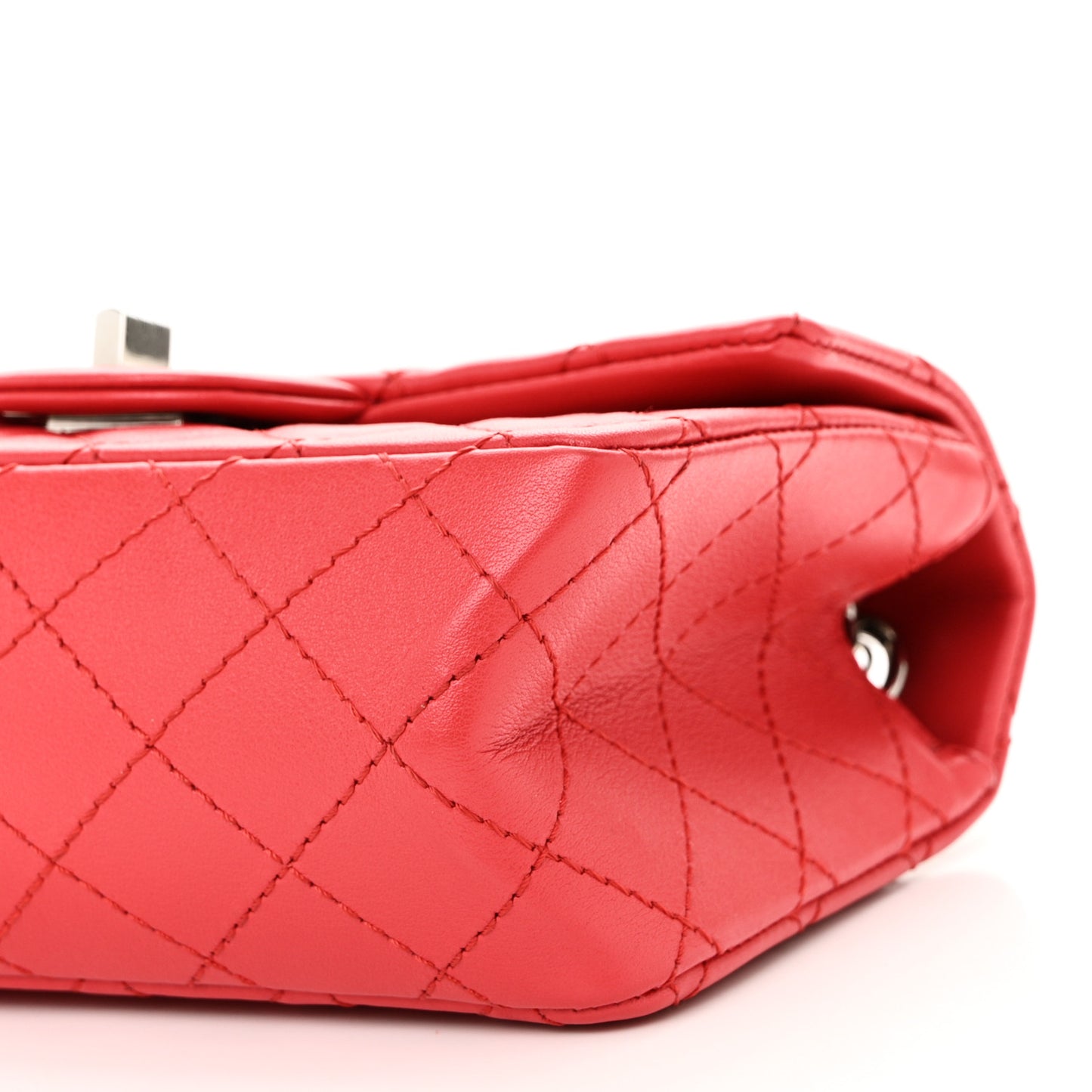 Calfskin Quilted 2.55 Reissue Mini Flap Dark Red