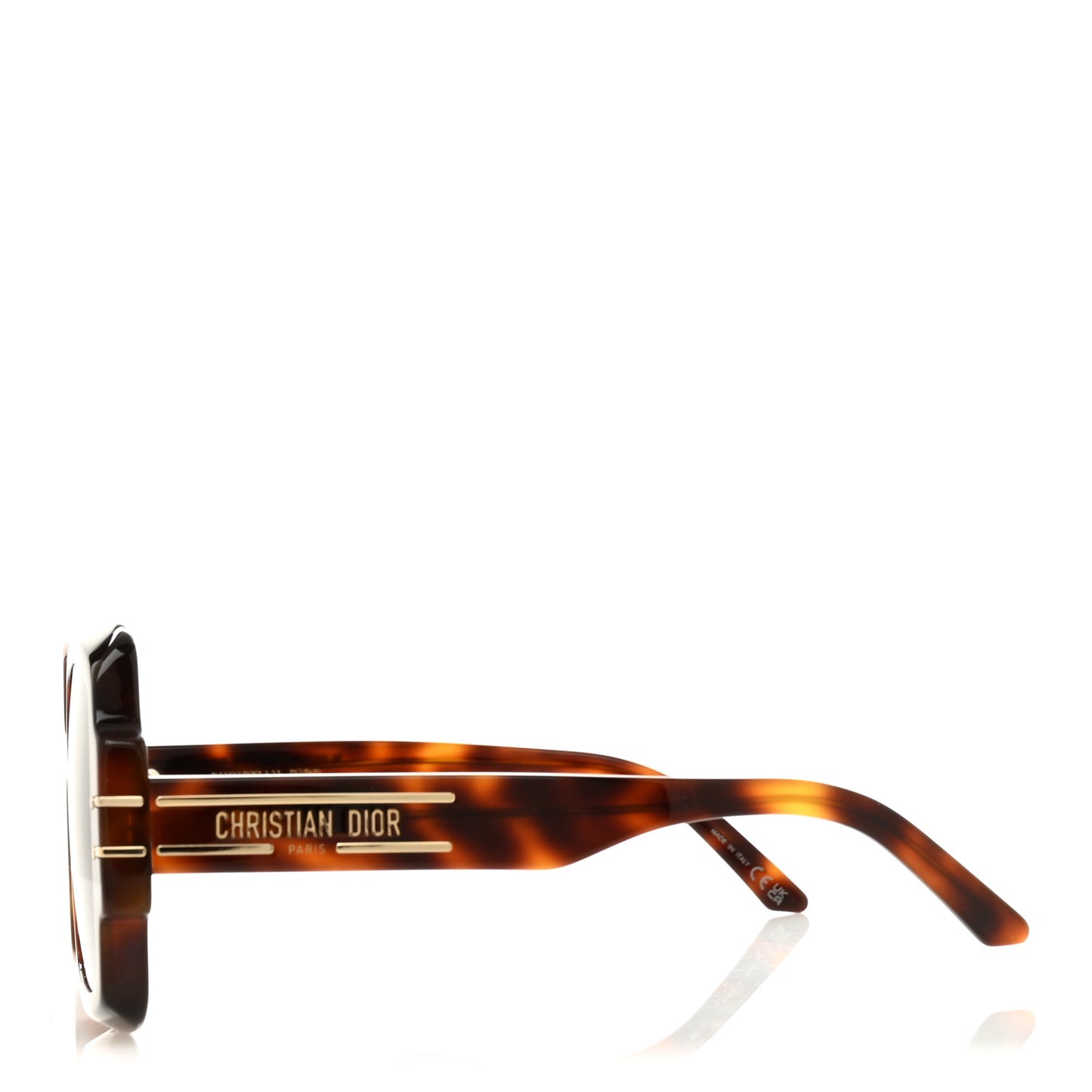 Acetate Diorsignature S1U Square Sunglasses Tortoise