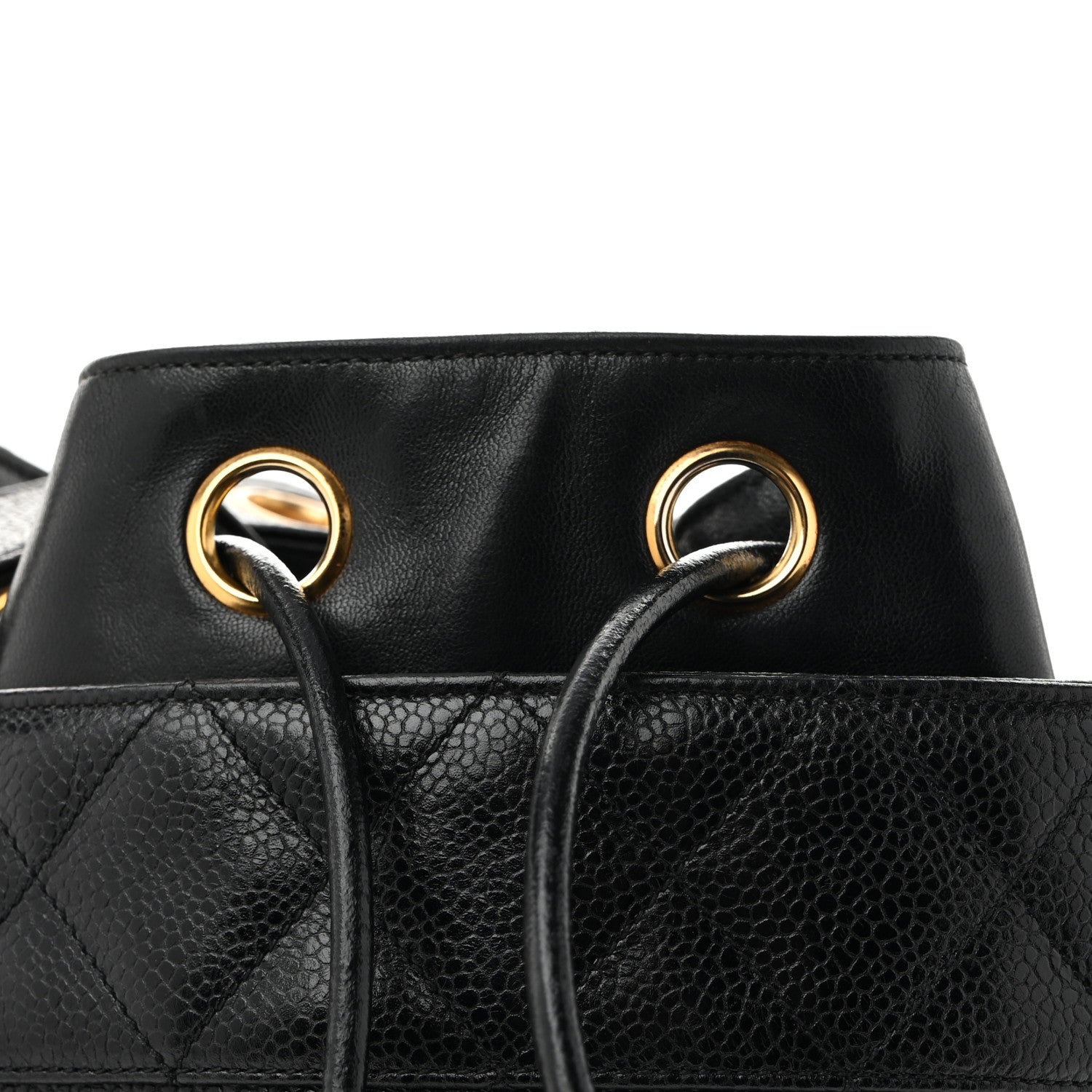 Chanel Caviar Drawstring Bucket Shoulder Bag Black 16 of 16
