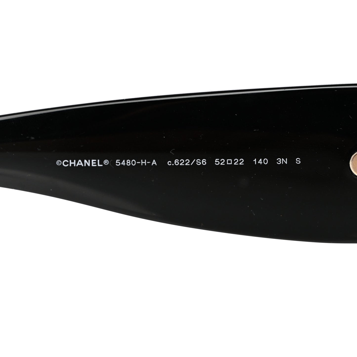 Acetate Pearl Rectangle Sunglasses 5480-H Black