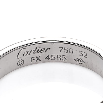 Cartier 18K White Gold 3.5mm LOVE Wedding Band Ring 52 6 7 of 8