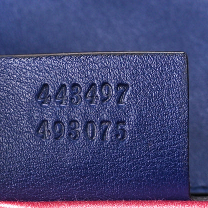 Gucci Velvet Matelasse Small GG Marmont Shoulder Bag Cobalt Blue 7 of 11