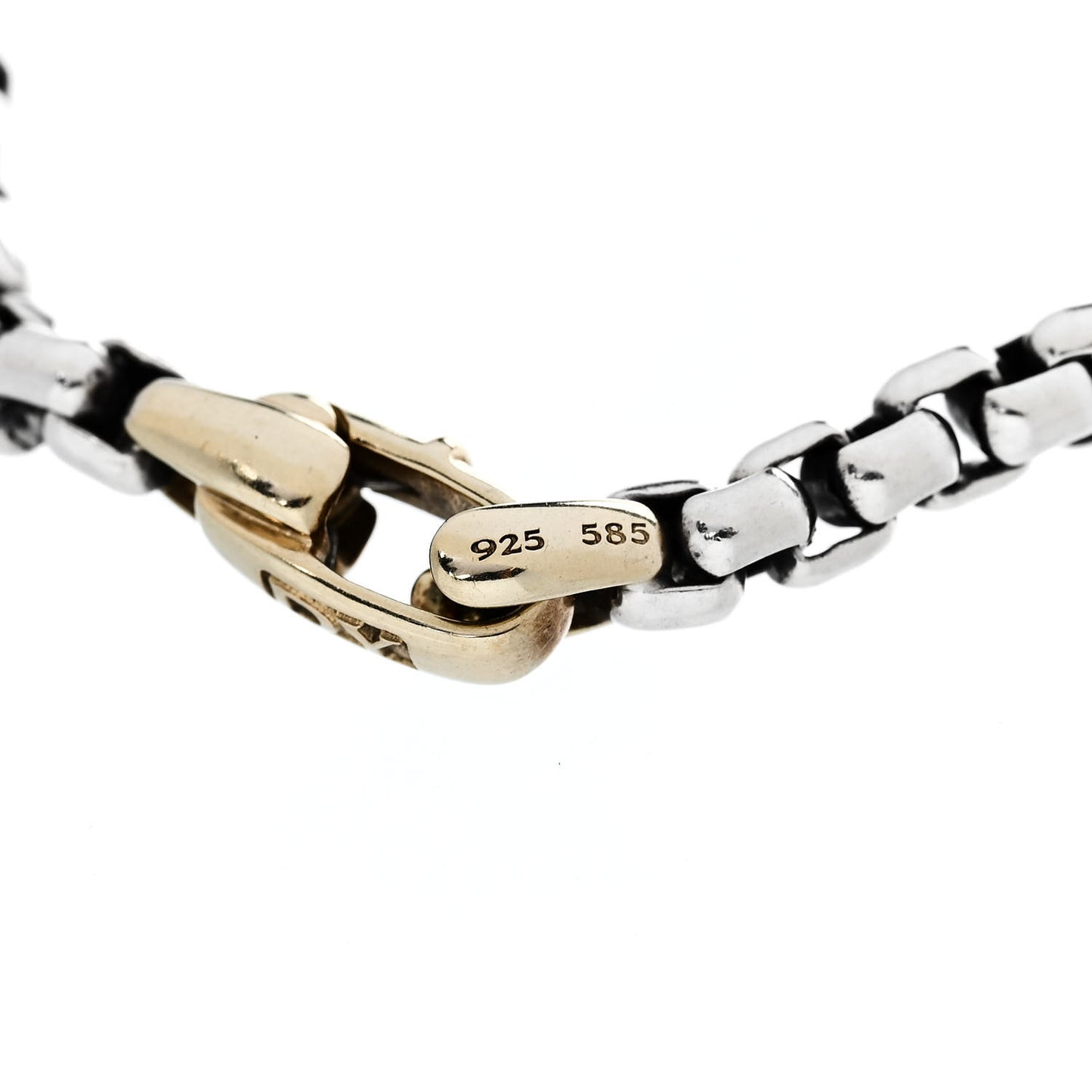 Sterling Silver 14K Yellow Gold 4mm Bel Aire Chain Bracelet