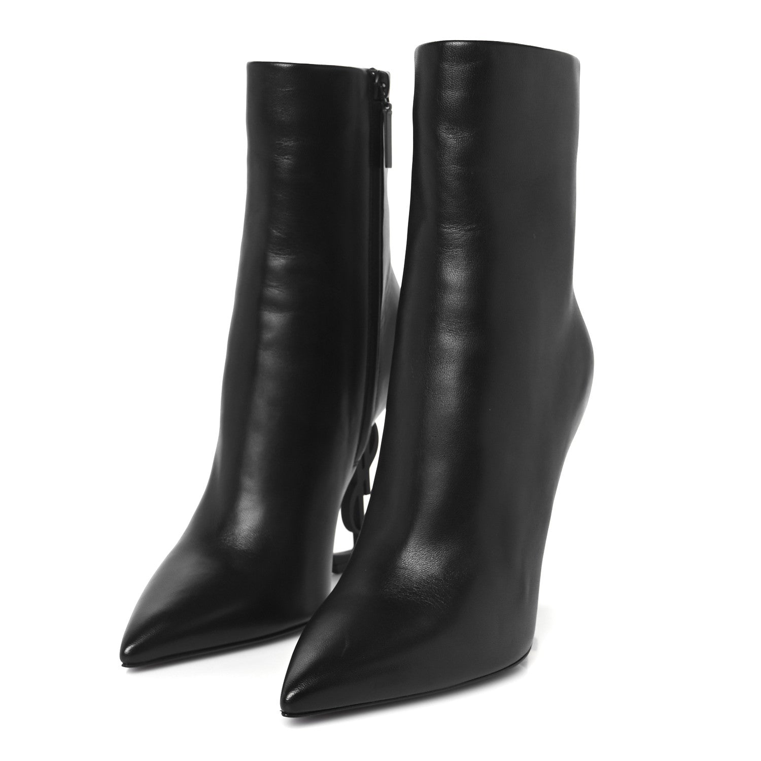 Saint Laurent Nappa Vendome Opyum 110 Ankle Boots 37.5 Black 4 of 10