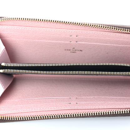 Louis Vuitton Damier Ebene Clemence Wallet Rose Ballerine 5 of 9