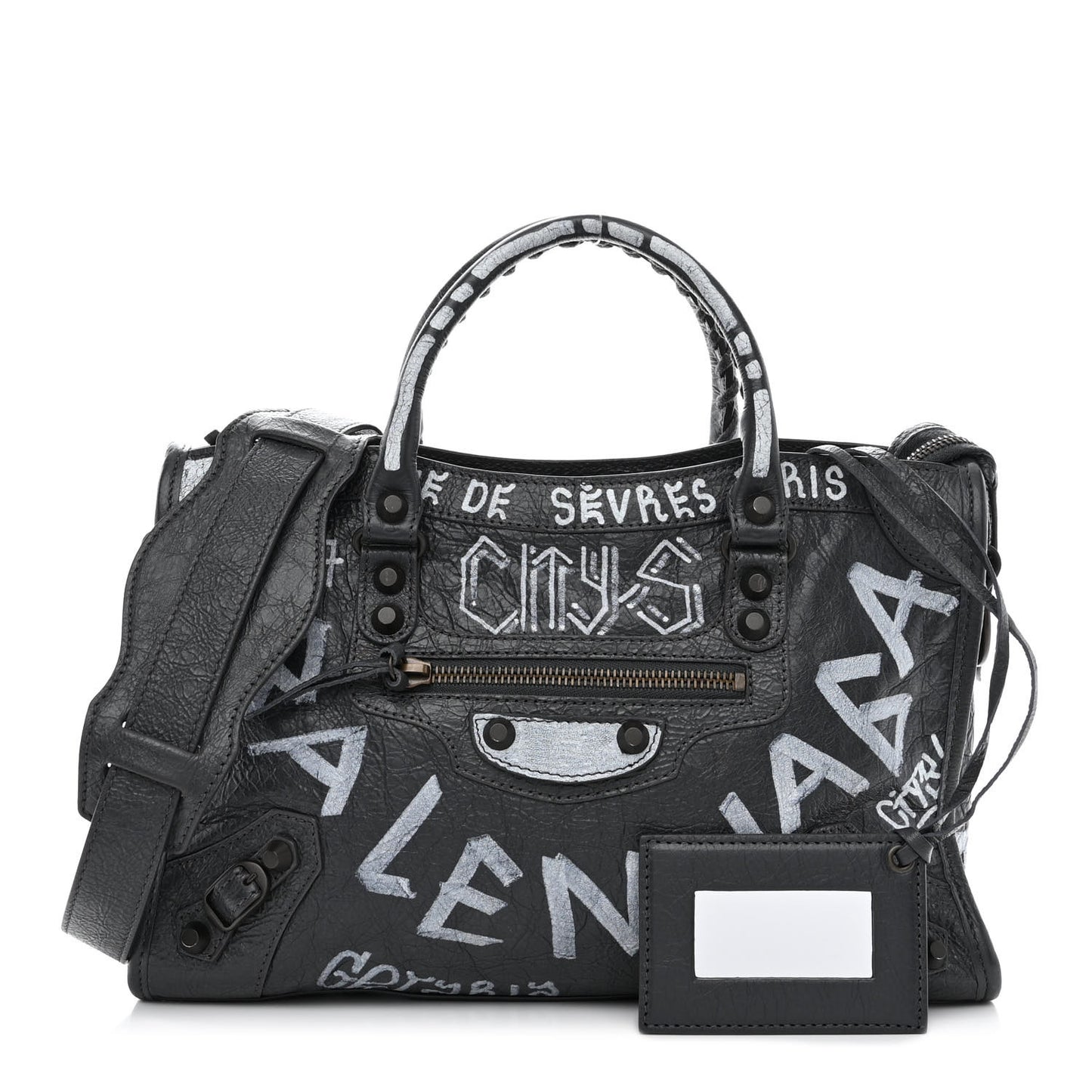 Agneau Arena Graffiti All Over Classic Hardware S City Gris Fossile White