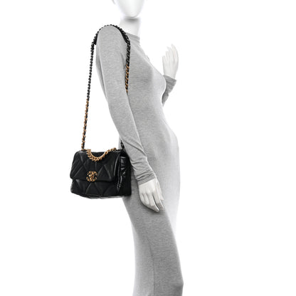 Chanel Goatskin Quilted Medium Chanel 19 Flap Black 2 of 10