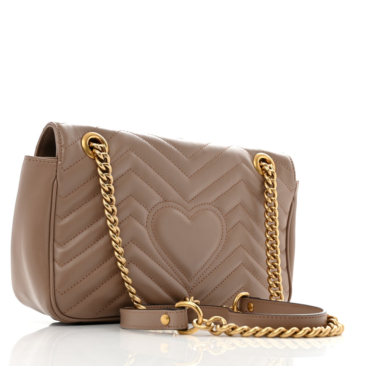 Calfskin Matelasse Small GG Marmont Shoulder Bag Porcelain Rose