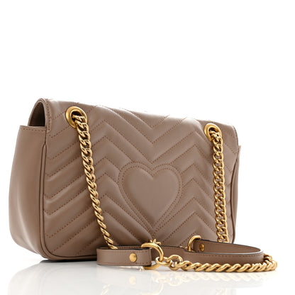Gucci Calfskin Matelasse Small GG Marmont Shoulder Bag Porcelain Rose 3 of 12
