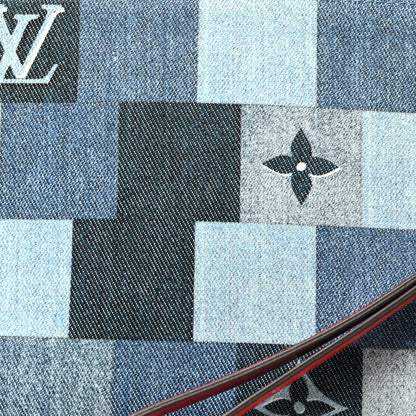 Louis Vuitton Denim Monogram Patchwork City Pouch Blue Rouge 7 of 7