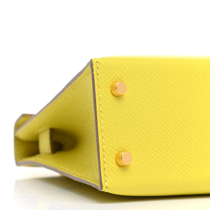 Hermes Epsom Mini Kelly Sellier 20 Lime 9 of 11