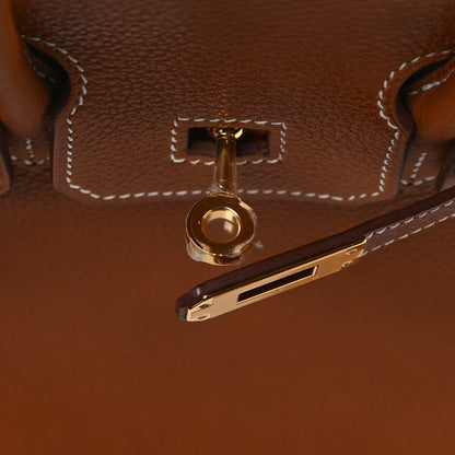 Hermes Natural Barenia Faubourg Birkin 25 Fauve 13 of 16