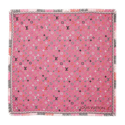 Louis Vuitton Wool Pop Monogram Shawl Pink 1 of 6