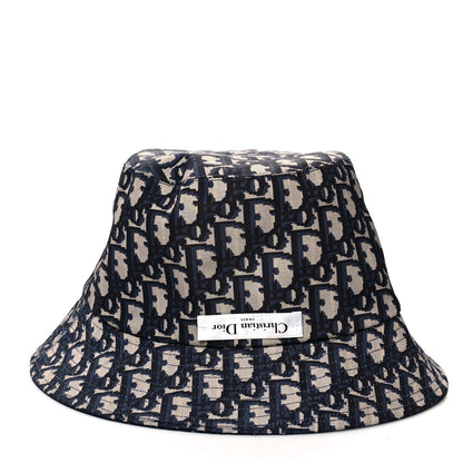 Christian Dior Oblique Reversible Teddy-D Brim Bucket Hat 58 Blue 10 of 12