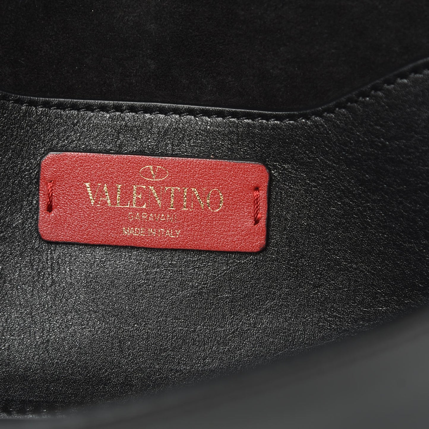 Vitello Demilune Chain Clutch Black
