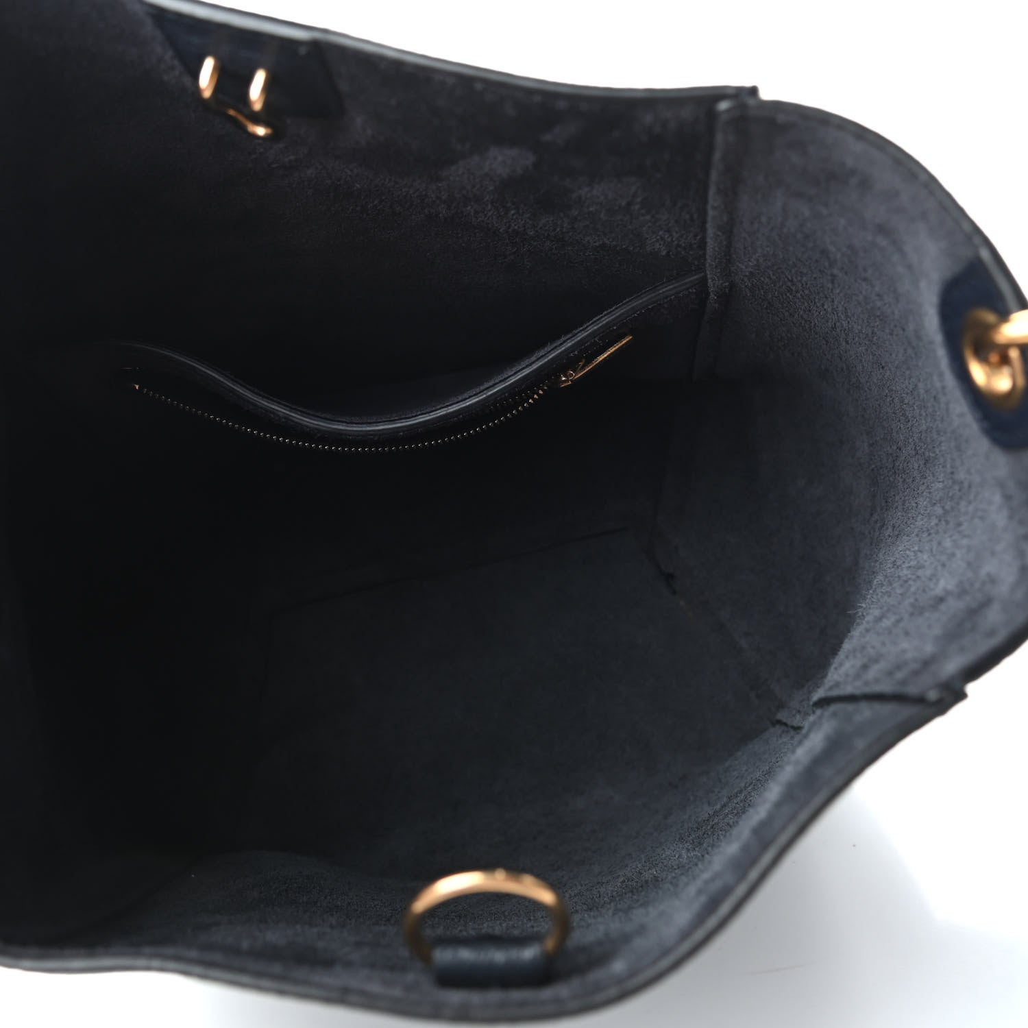 Celine Soft Grained Calfskin Small Sangle Bucket Bag Navy 5 of 9