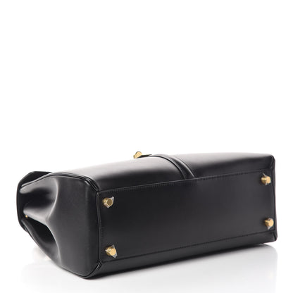 Celine Satinated Calfskin Medium 16 Top Handle Bag Black 5 of 13