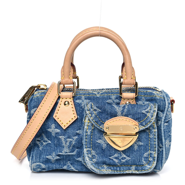 ルイヴィトン Louis Vuitton Monogram Denim Nano Speedy Blue 1809747 – FASHIONPHILE