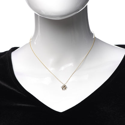Tiffany Platinum 18K Yellow Gold Diamond Schlumberger Lynn Pendant Necklace 2 of 5