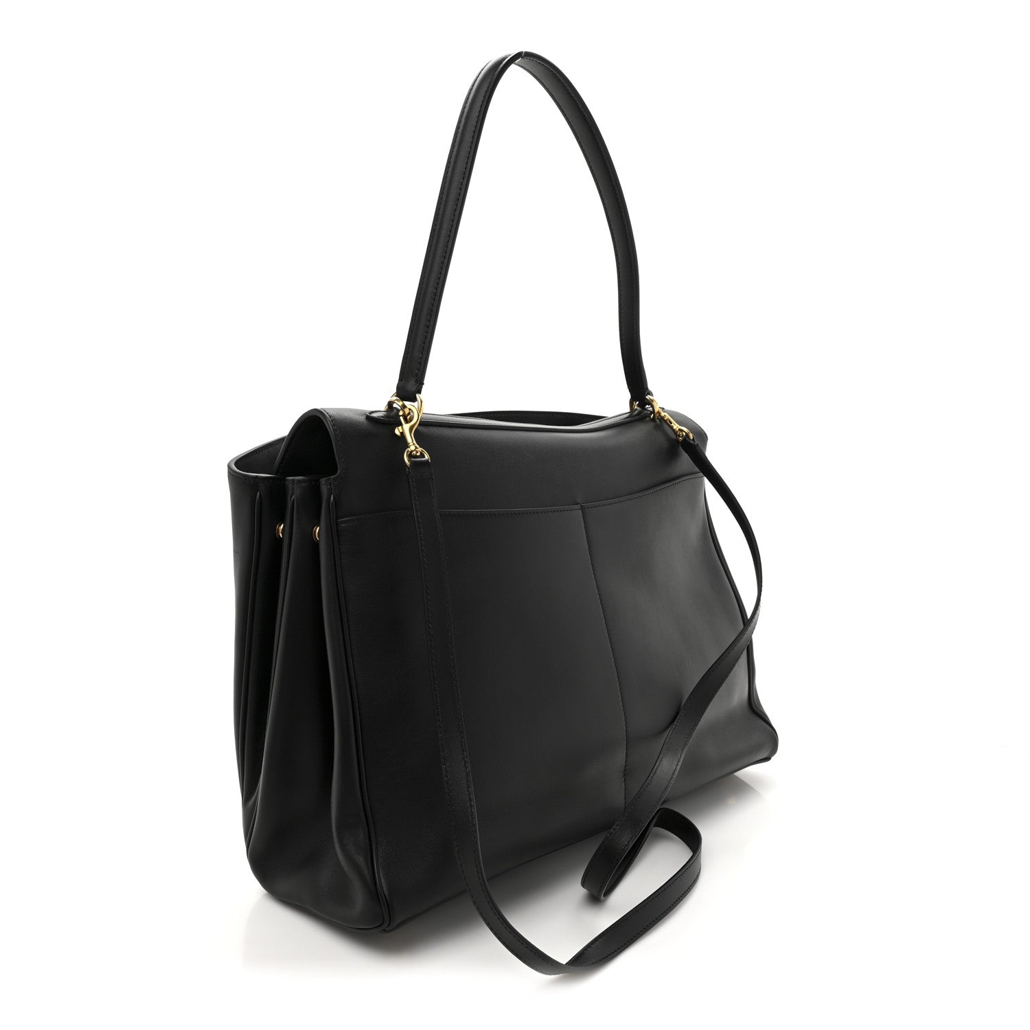 Balenciaga Smooth Calfskin Large Rodeo Top Handle Handbag Black 3 of 13