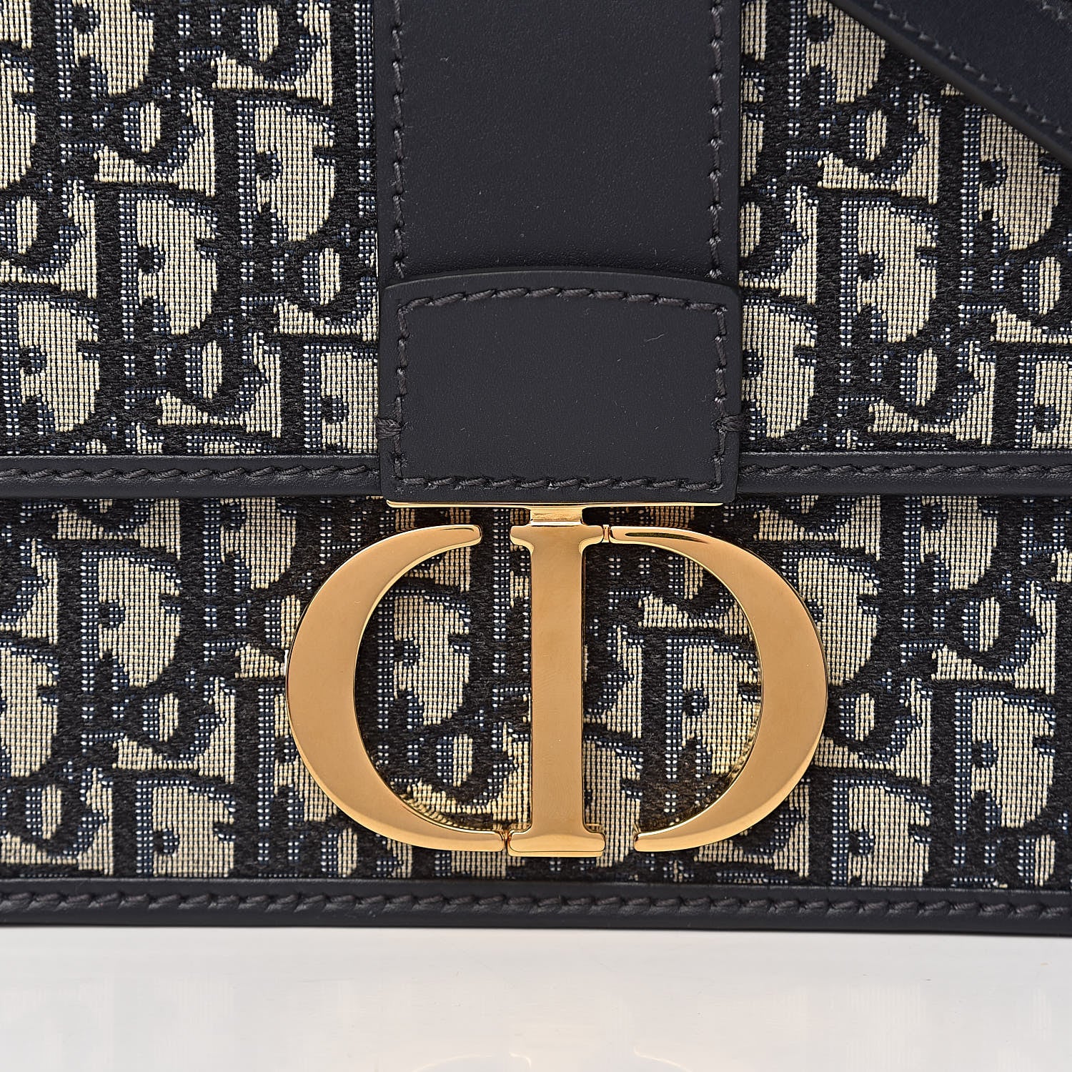 Christian Dior Oblique 30 Montaigne Flap Bag Blue 9 of 10
