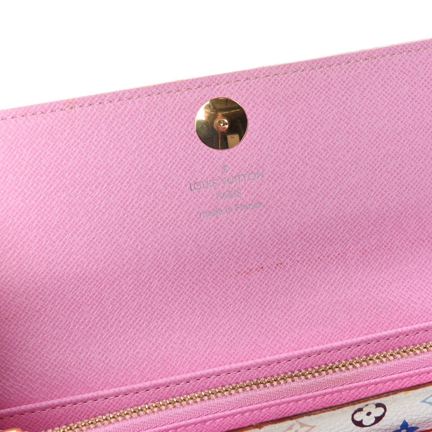 Monogram Multicolor Sarah Wallet White Litchi
