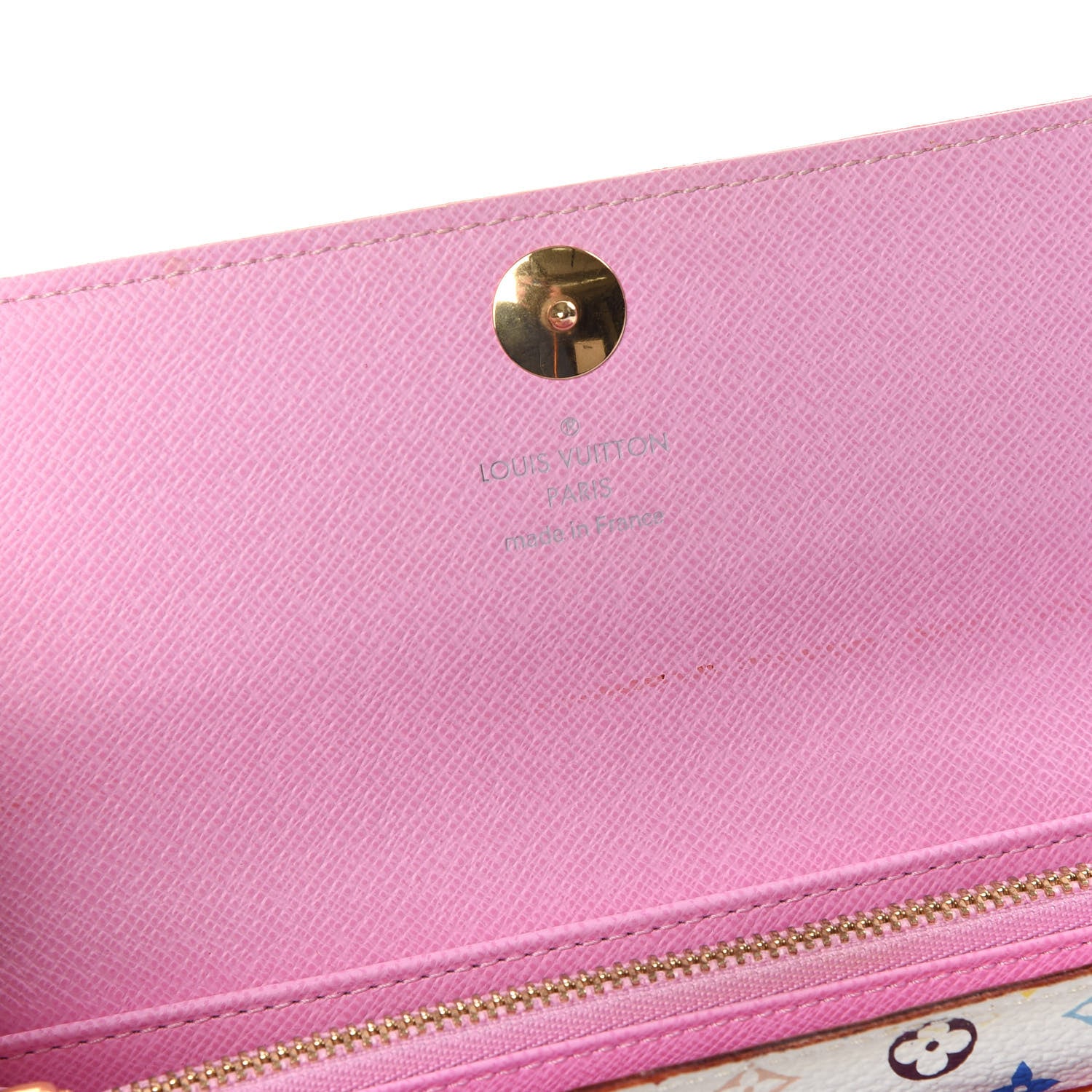 Louis Vuitton Monogram Multicolor Sarah Wallet White Litchi 7 of 9