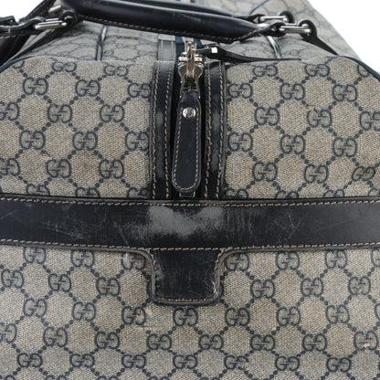Gucci GG Plus Monogram Large Carry On Duffle Trolley Navy 10 of 12