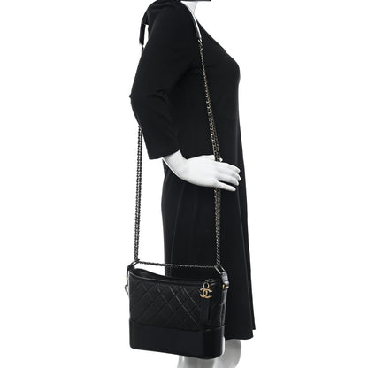 Chanel Aged Calfskin Quilted New Medium Gabrielle Hobo Black 2 of 10