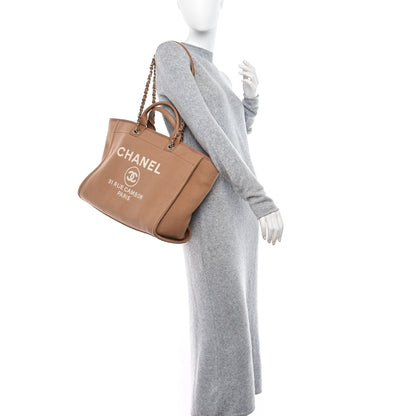 Chanel Mixed Fibers Medium Deauville Tote Camel 2 of 10