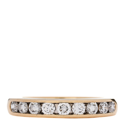 Tiffany 18K Yellow Gold 3mm Half Circle Channel-Set Band Ring 44 3 1 of 7