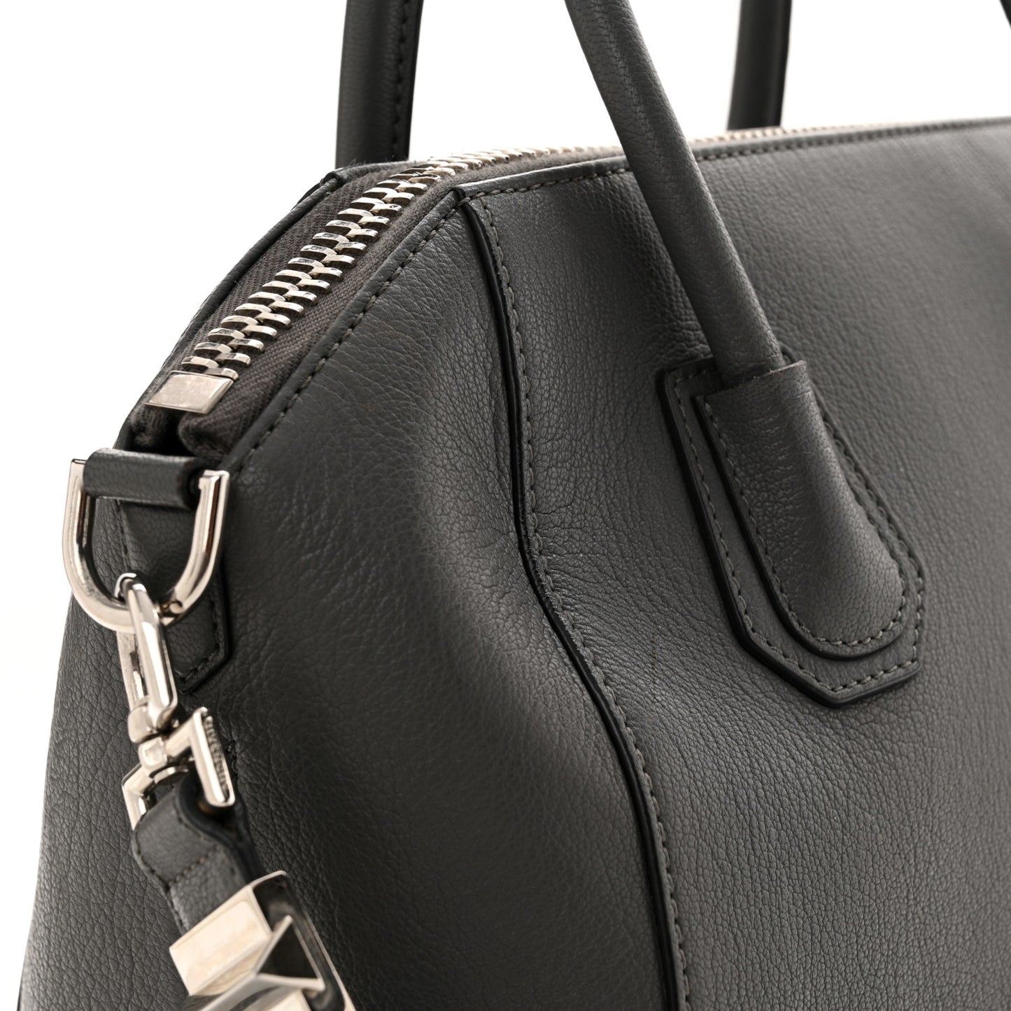 Sugar Goatskin Small Antigona Dark Grey