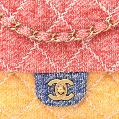 Chanel Jersey Quilted Medium Fabrics and Co Flap Multicolor 7 of 11